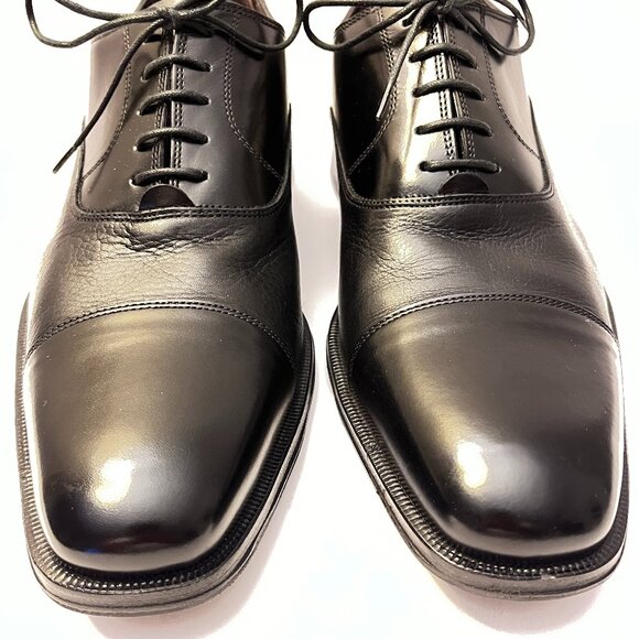 Black Cap Toe Dress Shoe - Picture 2 of 8